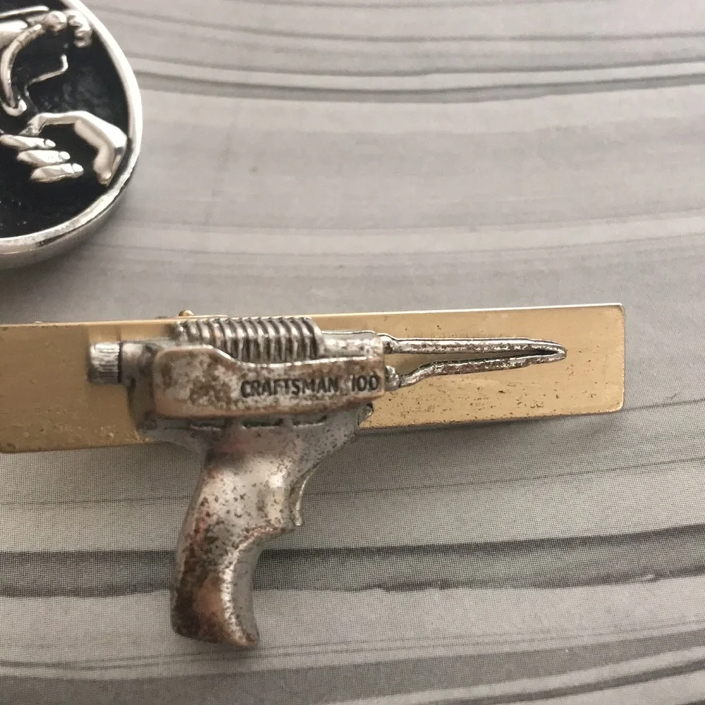 Vintage craftsman router Soldering iron tie clip